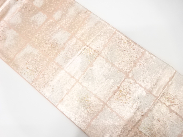 JAPANESE FUKURO OBI / WOVEN ABSTRACT GRID